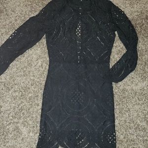 Black embroidered lace nwot lbd dress